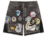 Godspeed Patchwork Denim Shorts V2 Grey
