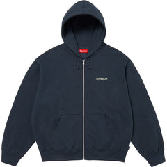 Supreme Small Box Logo Hooded Zip-Up Sweatshirt - Navy