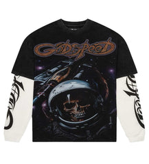 Godspeed Space Traveler Layered Tee Black