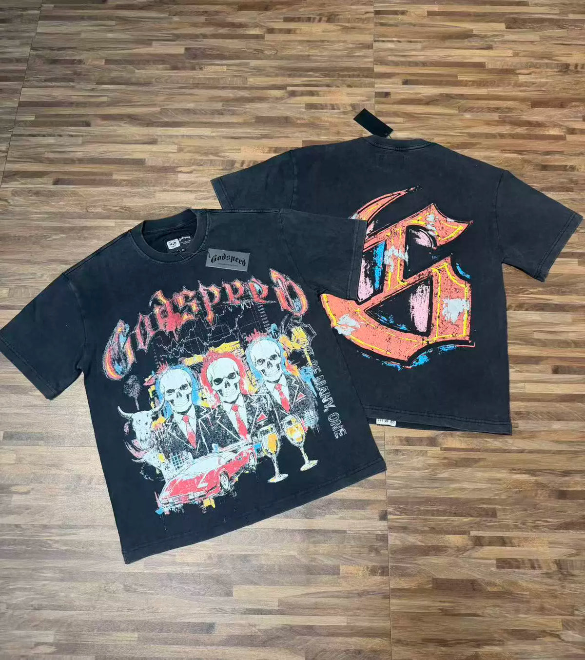 Godspeed Retro Gangster Graphic T-Shirt – Black